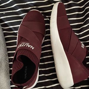 Maroon Nautica Tennis Shoes
